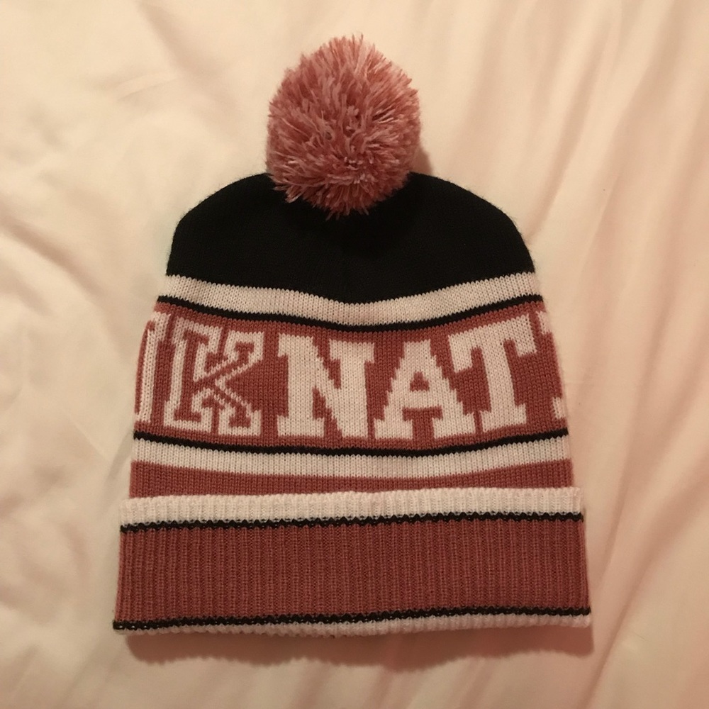 VS pink nation beanie